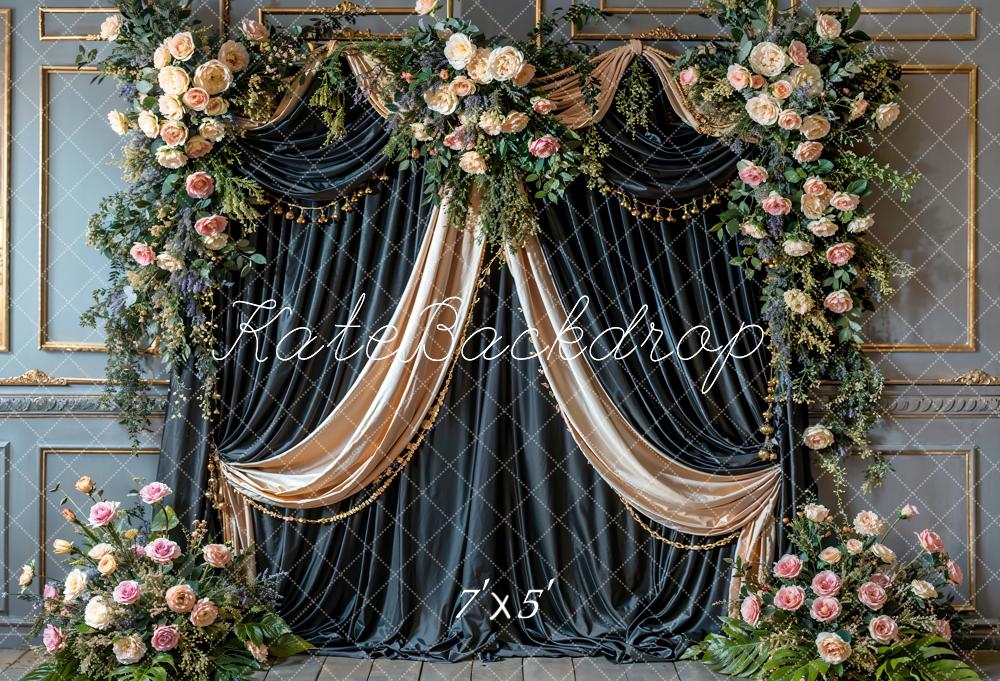 Kate Blumen vorhang Retro Wand Hintergrund entworfen von Emetselch - Kate Backdrop.de