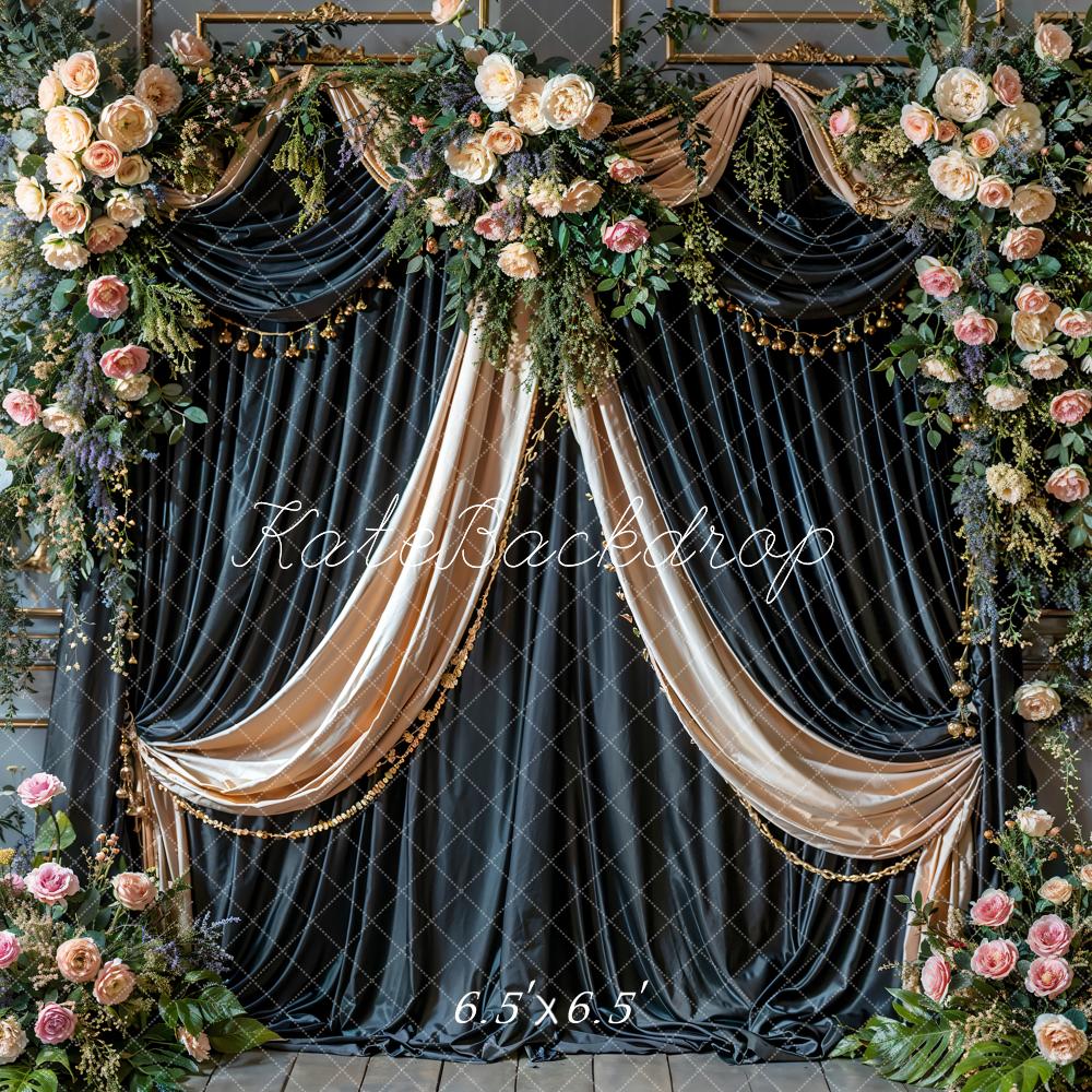 Kate Blumen vorhang Retro Wand Hintergrund entworfen von Emetselch - Kate Backdrop.de