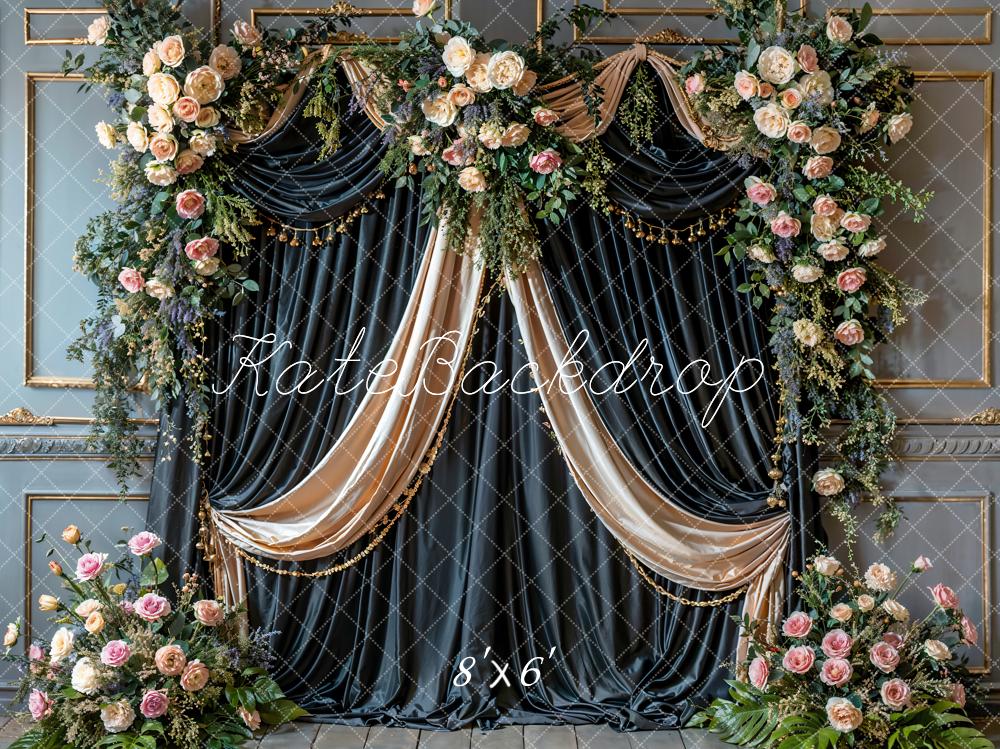 Kate Blumen vorhang Retro Wand Hintergrund entworfen von Emetselch - Kate Backdrop.de