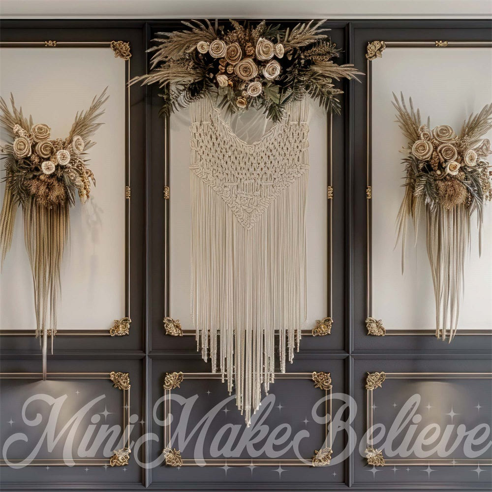 Kate Muttertag Backdrop Darl Wand Makramee Floral Entworfen von Mini MakeBelieve - Kate Backdrop.de