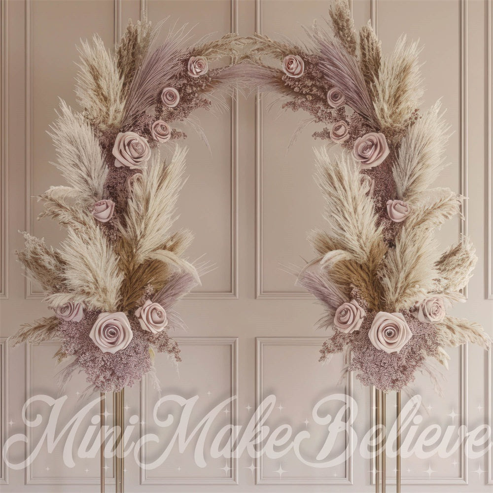 Kate Muttertag Mauve Bogen Gold Stand Hintergrund Entworfen von Mini MakeBelieve - Kate Backdrop.de