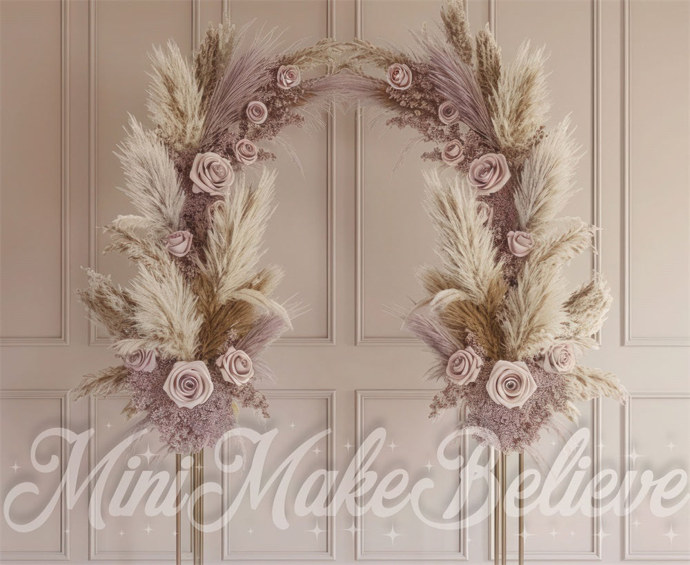 Kate Muttertag Mauve Bogen Gold Stand Hintergrund Entworfen von Mini MakeBelieve - Kate Backdrop.de