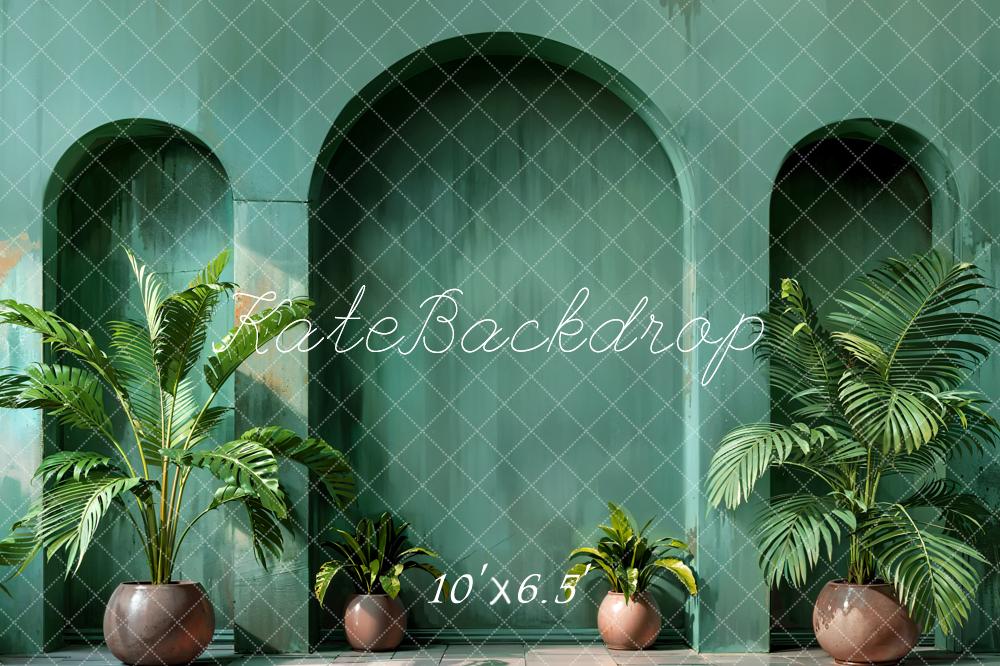 Kate Sommergrüner Pflanzenbogen Hintergrund Entworfen von Emetselch