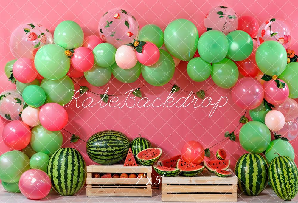 Kate Cake Smash Ballon Wassermelone Kulisse entworfen von Emetselch - Kate Backdrop.de