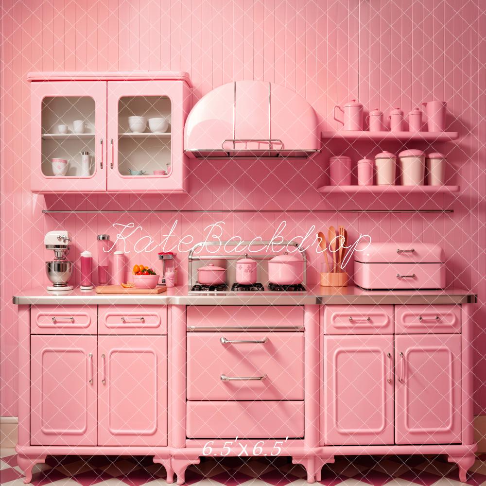 Kate Rosa Küche Cake Smash Hintergrund Entworfen von Chain Photography - Kate Backdrop.de