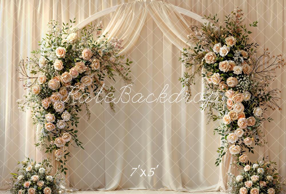 Kate Sommer Muttertag Grünpflanze Rosa Blumen Bogen Hintergrund Entworfen von Emetselch - Kate Backdrop.de