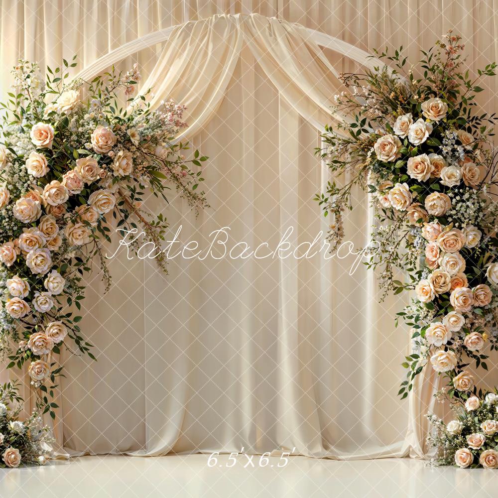Kate Sommer Muttertag Grünpflanze Rosa Blumen Bogen Hintergrund Entworfen von Emetselch - Kate Backdrop.de