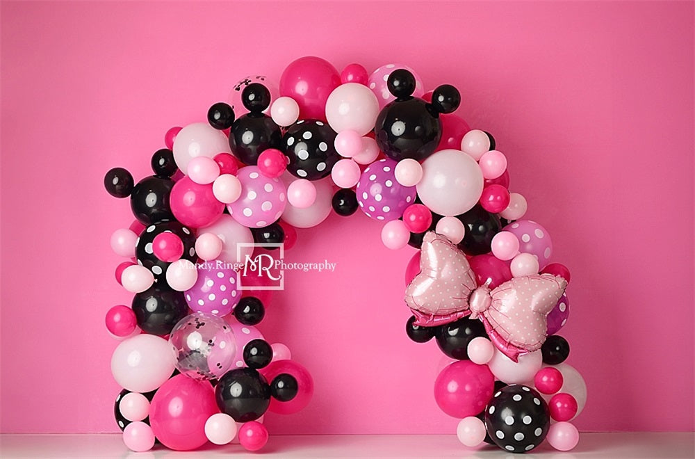 Kate Maus Bunter Ballonbogen Rosa Wand Hintergrund Entworfen von Mandy Ringe Photography - Kate Backdrop.de