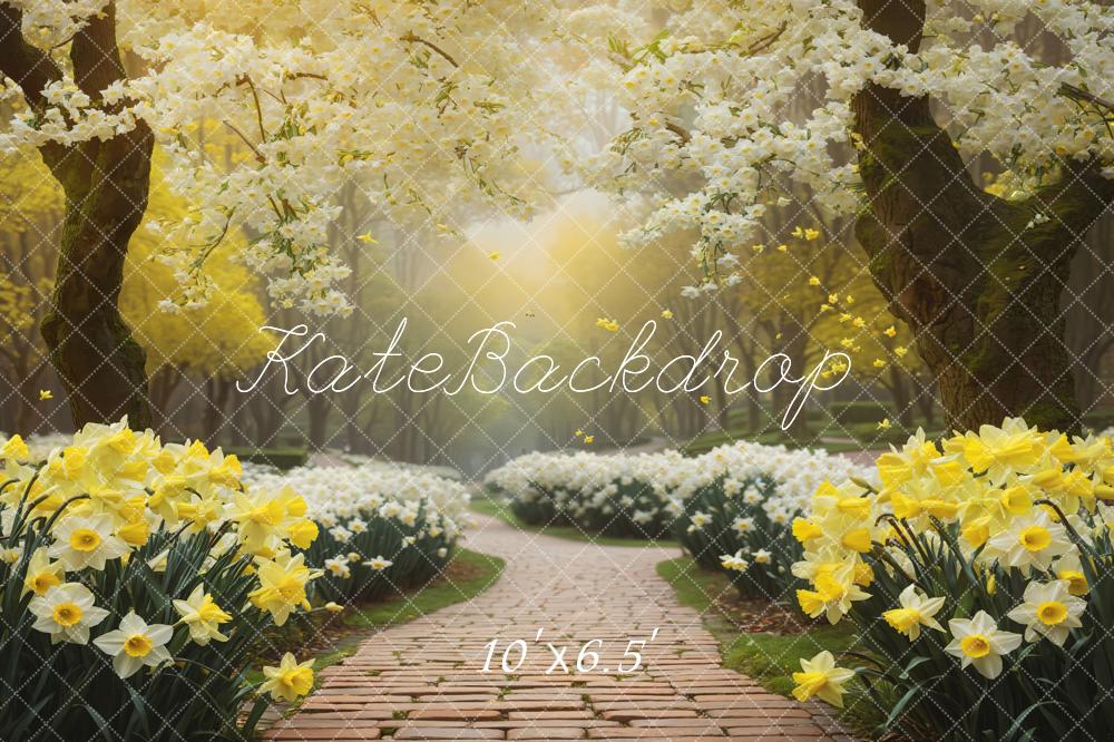 Kate Frühling Blume Weg Hintergrund Entworfen von GQ - Kate Backdrop.de