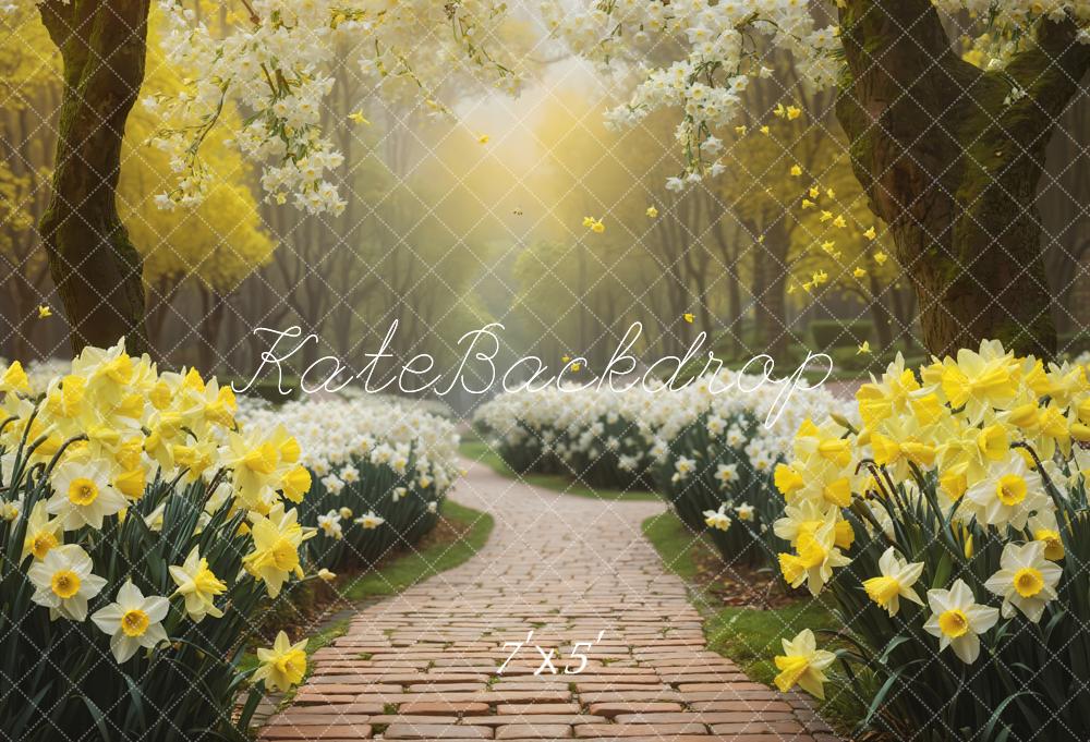Kate Frühling Blume Weg Hintergrund Entworfen von GQ - Kate Backdrop.de