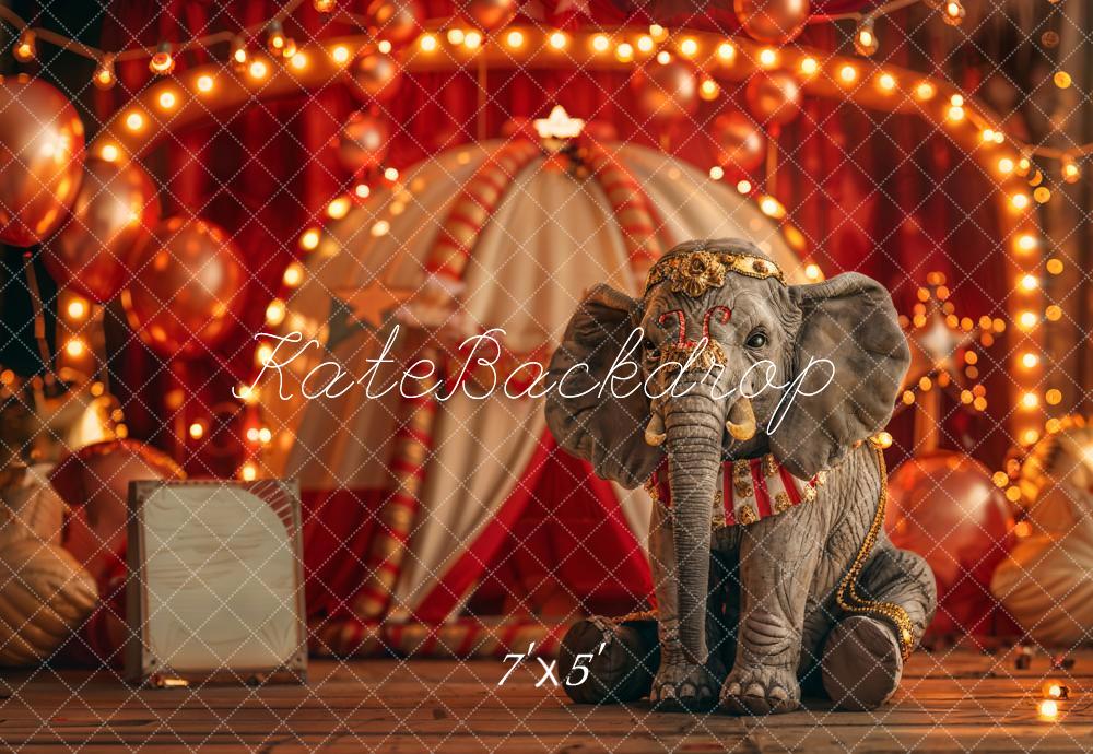 Kate Geburtstag Bokeh Karneval Zirkus Elefant Hintergrund Entworfen von Emetselch - Kate Backdrop.de