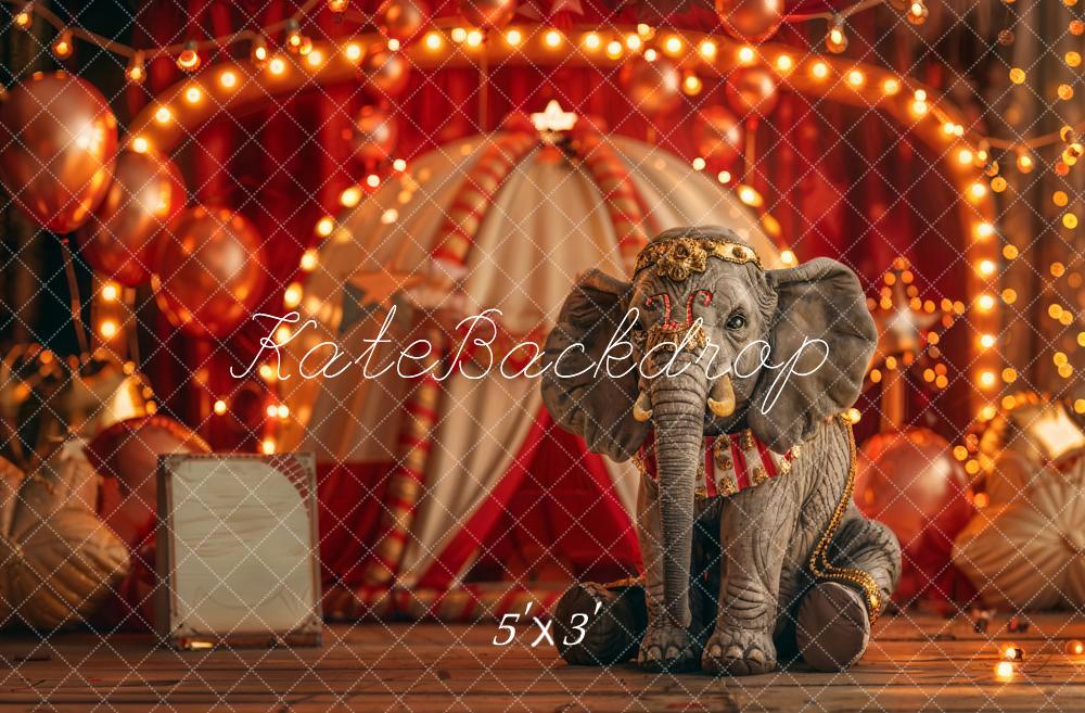 Kate Geburtstag Bokeh Karneval Zirkus Elefant Hintergrund Entworfen von Emetselch