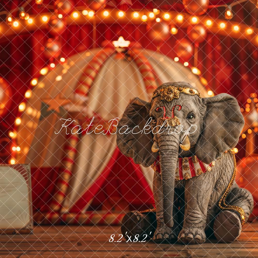 Kate Geburtstag Bokeh Karneval Zirkus Elefant Hintergrund Entworfen von Emetselch - Kate Backdrop.de