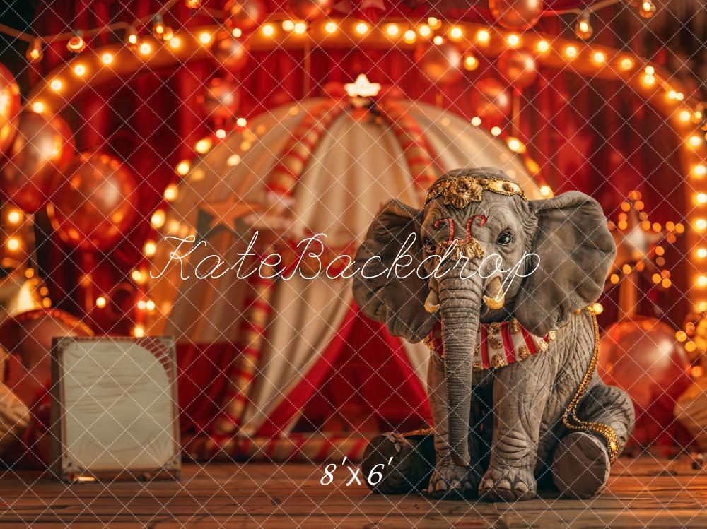 Kate Geburtstag Bokeh Karneval Zirkus Elefant Hintergrund Entworfen von Emetselch