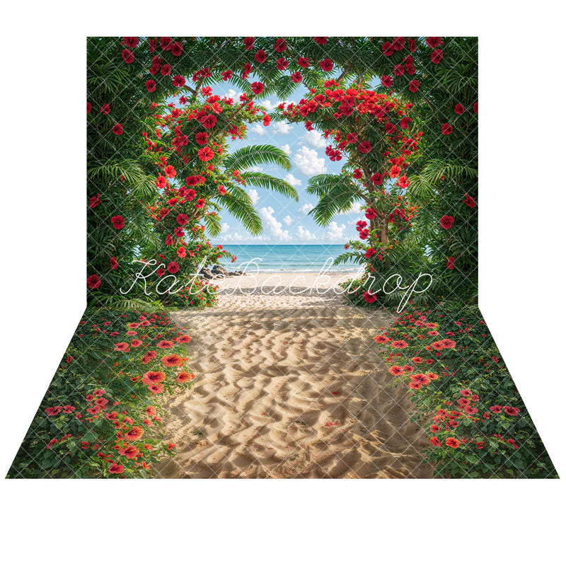 Kate Sommer-Strand-Party Hintergrund+Flower Beach Boden hintergrund - Kate Backdrop.de