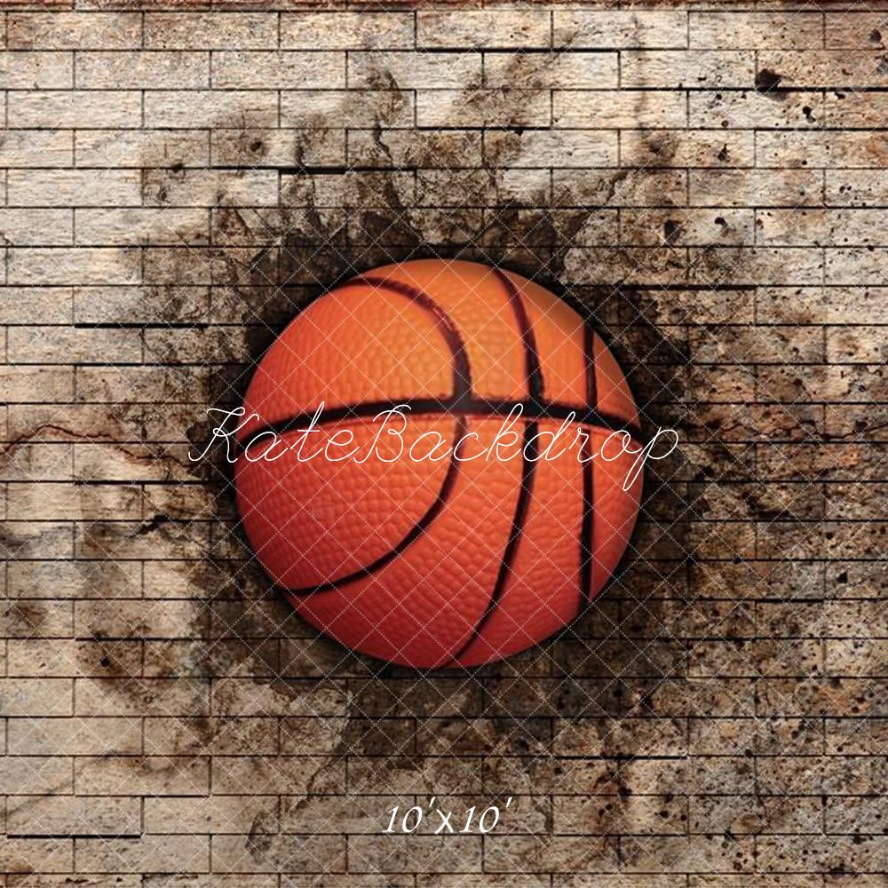 Kate Basketball Sport Schmutzig Brick Wall Hintergrund Entworfen von Chain Photography