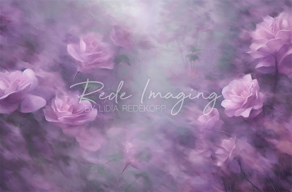 Kate Feinkunst Lila Bokeh Lavendel Blume Hintergrund Entworfen von Lidia Redekopp - Kate Backdrop.de