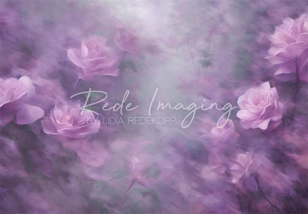 Kate Feinkunst Lila Bokeh Lavendel Blume Hintergrund Entworfen von Lidia Redekopp