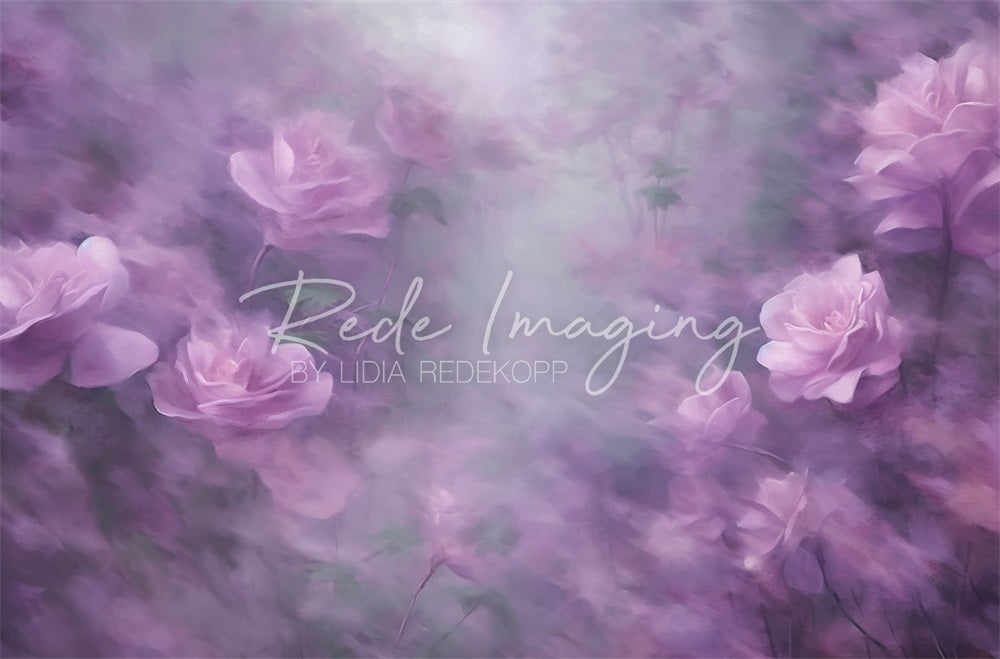 Kate Feinkunst Lila Bokeh Lavendel Blume Hintergrund Entworfen von Lidia Redekopp