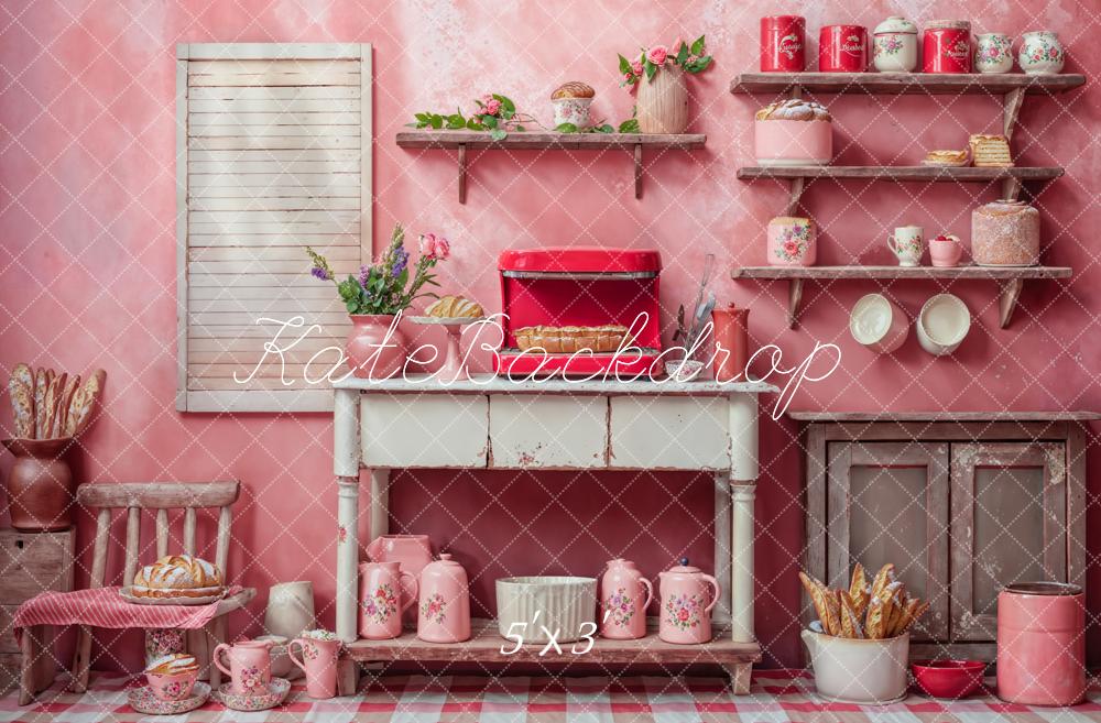Kate Fantasie Puppe Rosa Blume Gebrochene Küche Hintergrund Entworfen von Chain Photography - Kate Backdrop.de