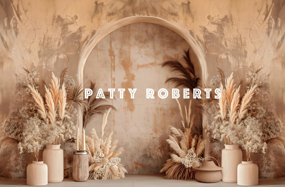 ⚡Blitzangebote #4-Kate Vintage Boho Dunkle Beige Bogenwand Hintergrund - Kate Backdrop.de
