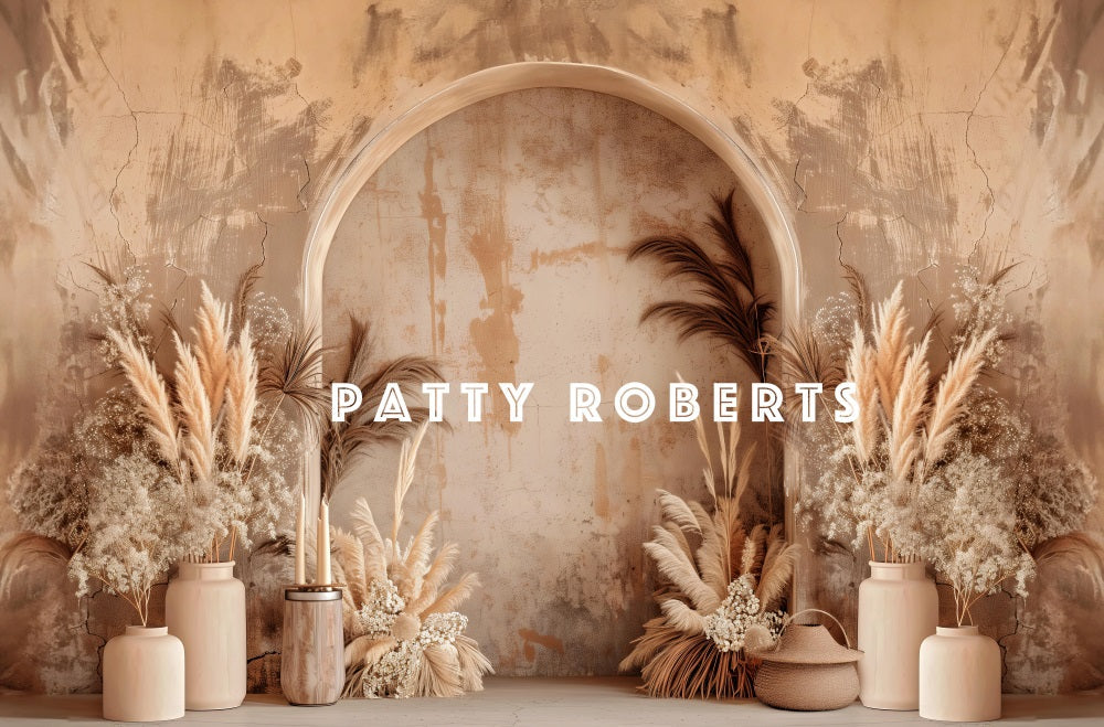 ⚡Blitzangebote #4-Kate Vintage Boho Dunkle Beige Bogenwand Hintergrund - Kate Backdrop.de