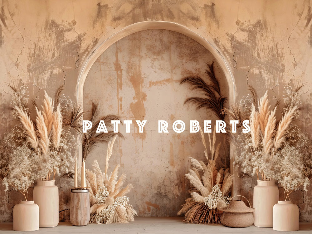 ⚡Blitzangebote #4-Kate Vintage Boho Dunkle Beige Bogenwand Hintergrund - Kate Backdrop.de