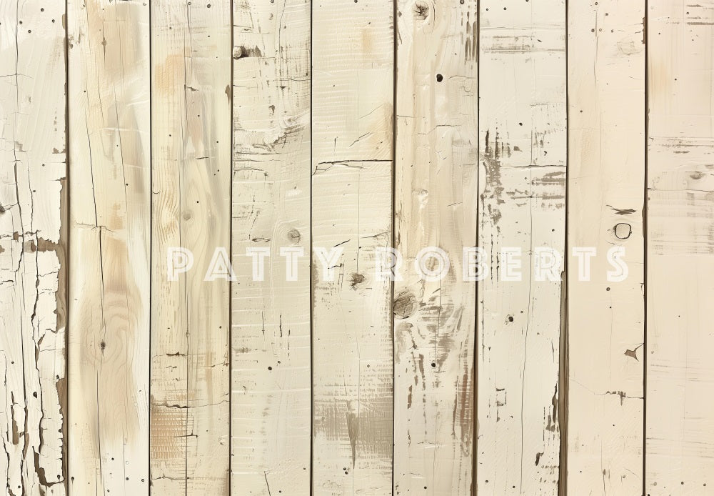 Kate Vintage Cremefarbener Holzboden Hintergrund Entworfen von Patty Robert - Kate Backdrop.de
