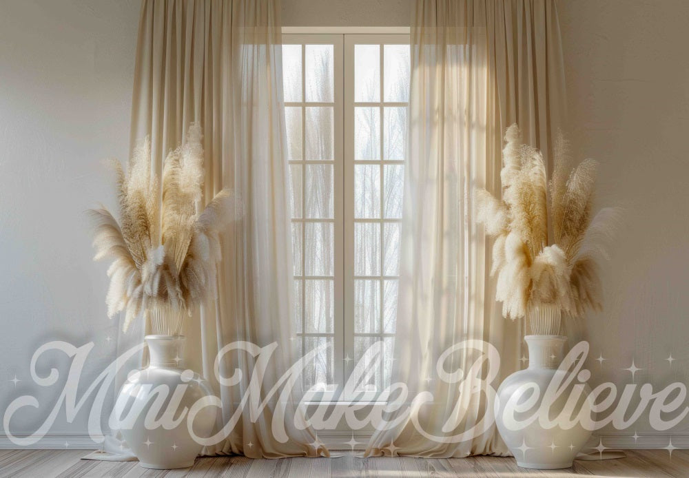 Kate Boho Weiße Vorhang Gerahmtes Fenster Hintergrund Entworfen von Mini MakeBelieve - Kate Backdrop.de