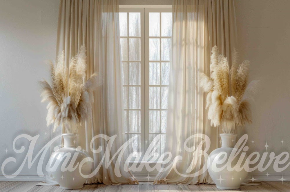 Kate Boho Weiße Vorhang Gerahmtes Fenster Hintergrund Entworfen von Mini MakeBelieve - Kate Backdrop.de