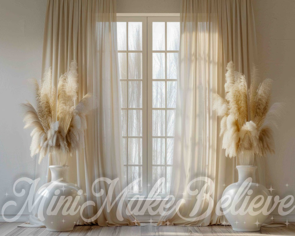Kate Boho Weiße Vorhang Gerahmtes Fenster Hintergrund Entworfen von Mini MakeBelieve - Kate Backdrop.de