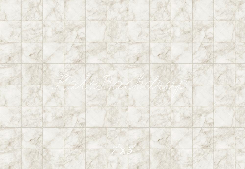 Kate Elfenbein Weißer Marmor Karomuster Boden Hintergrund Entworfen von Kate Image