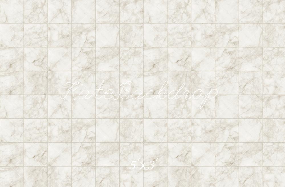 Kate Elfenbein Weißer Marmor Karomuster Boden Hintergrund Entworfen von Kate Image
