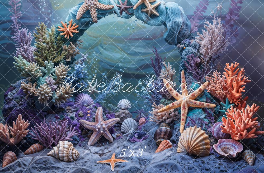 Kate Sommer Meer Unterwasserwelt Steinbogen Hintergrund Entworfen von Emetselch - Kate Backdrop.de