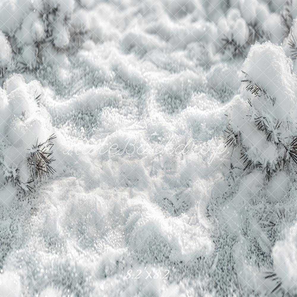Kate Wald Weiße Schneelandschaft Boden Hintergrund entworfen von Kate Image - Kate Backdrop.de