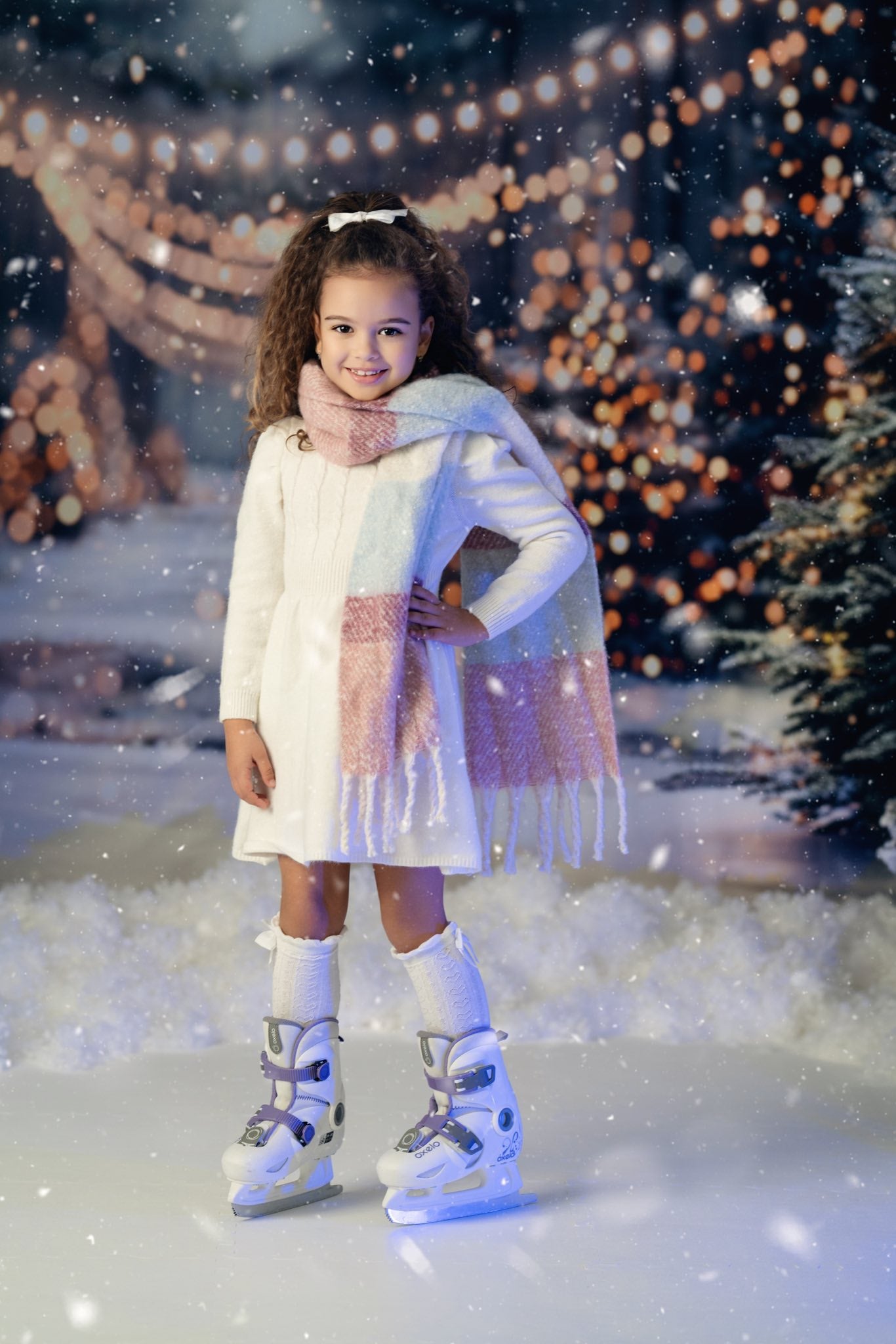 Kate Winter Weihnachten Outdoor Wald Weiße Schneelandschaft Hintergrund entworfen von Emetselch