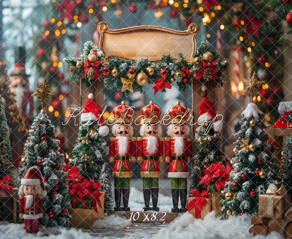 Kate Winter Weihnachten Nussknacker Laden Hintergrund entworfen von Emetselch - Kate Backdrop.de