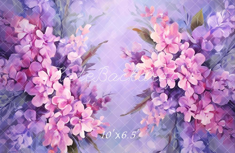 Kate Fine Art Dunkellila Abstrakter Blumen Hintergrund entworfen von GQ - Kate Backdrop.de