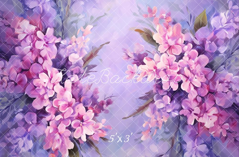 Kate Fine Art Dunkellila Abstrakter Blumen Hintergrund entworfen von GQ - Kate Backdrop.de