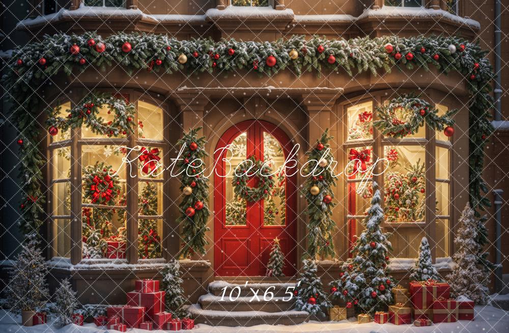 Kate Winter Weihnachten Geschenkeladen Hintergrund entworfen von Chain Photography - Kate Backdrop.de