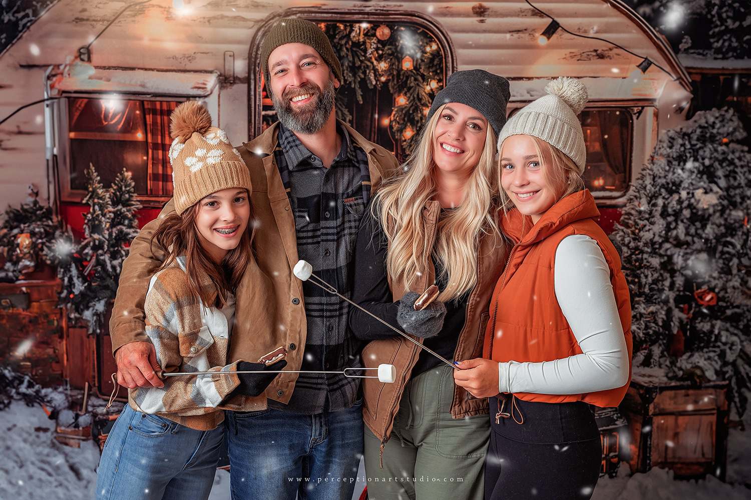 Kate Weihnachten Koffer Camping Auto Hintergrund entworfen von Emetselch - Kate Backdrop.de
