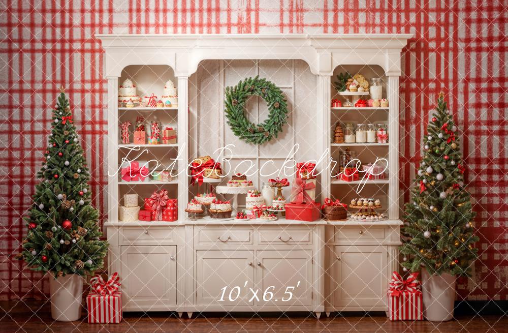 Kate Weihnachten Vintage Weiße Süße Küche Hintergrund Entworfen von Emetselch - Kate Backdrop.de