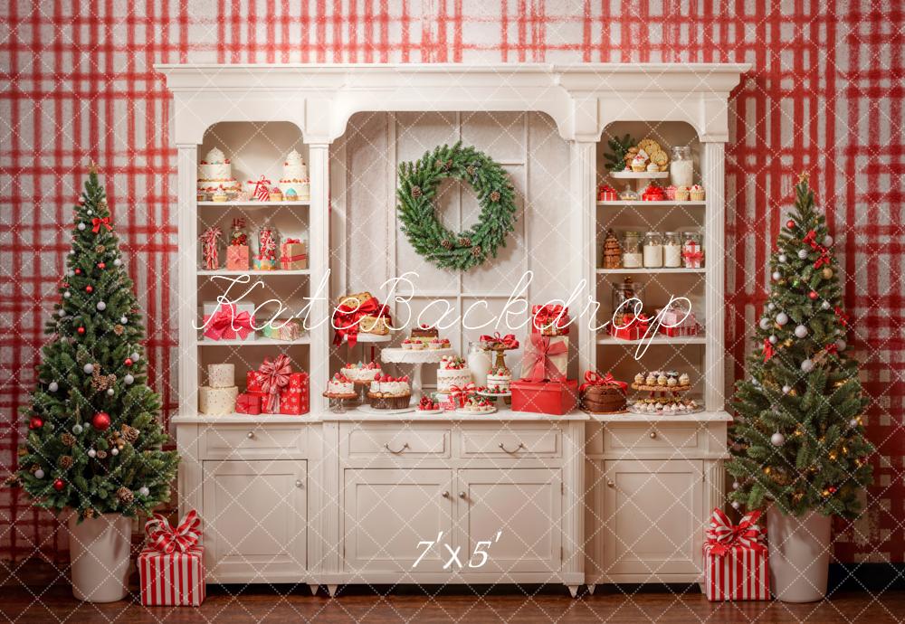 Kate Weihnachten Vintage Weiße Süße Küche Hintergrund Entworfen von Emetselch - Kate Backdrop.de