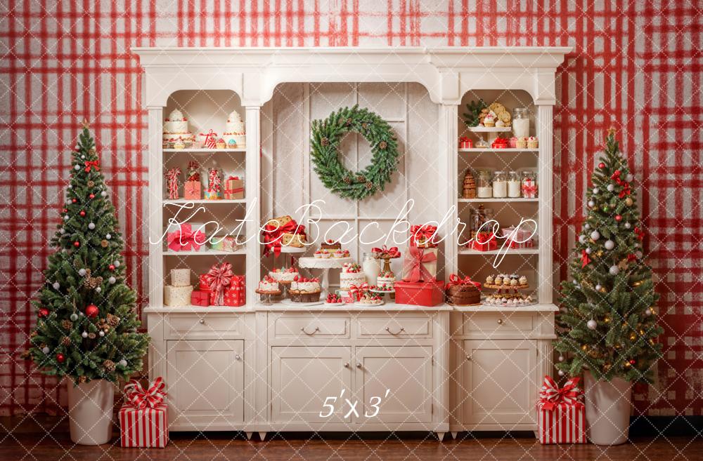 Kate Weihnachten Vintage Weiße Süße Küche Hintergrund Entworfen von Emetselch - Kate Backdrop.de