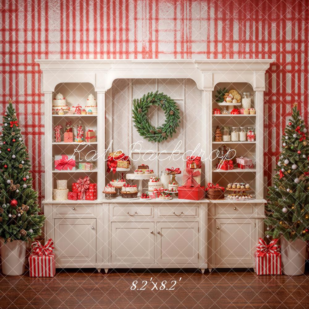 Kate Weihnachten Vintage Weiße Süße Küche Hintergrund Entworfen von Emetselch - Kate Backdrop.de