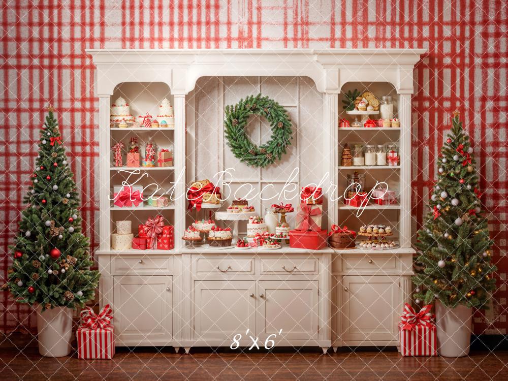 Kate Weihnachten Vintage Weiße Süße Küche Hintergrund Entworfen von Emetselch - Kate Backdrop.de