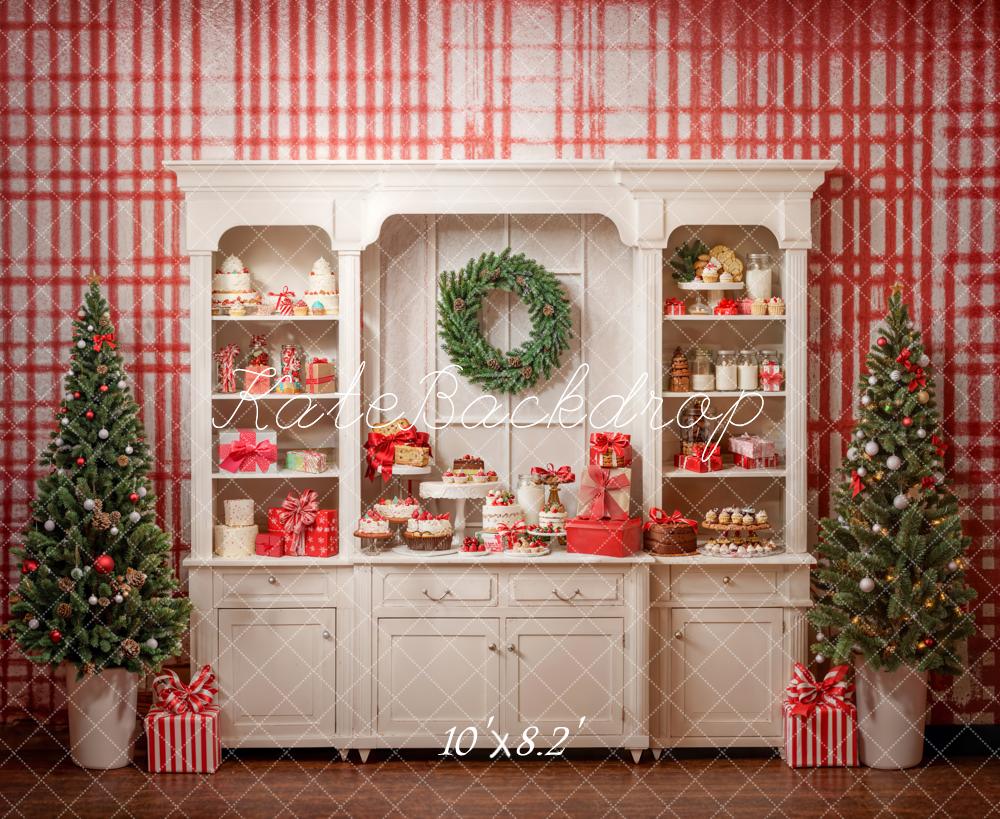 Kate Weihnachten Vintage Weiße Süße Küche Hintergrund Entworfen von Emetselch - Kate Backdrop.de