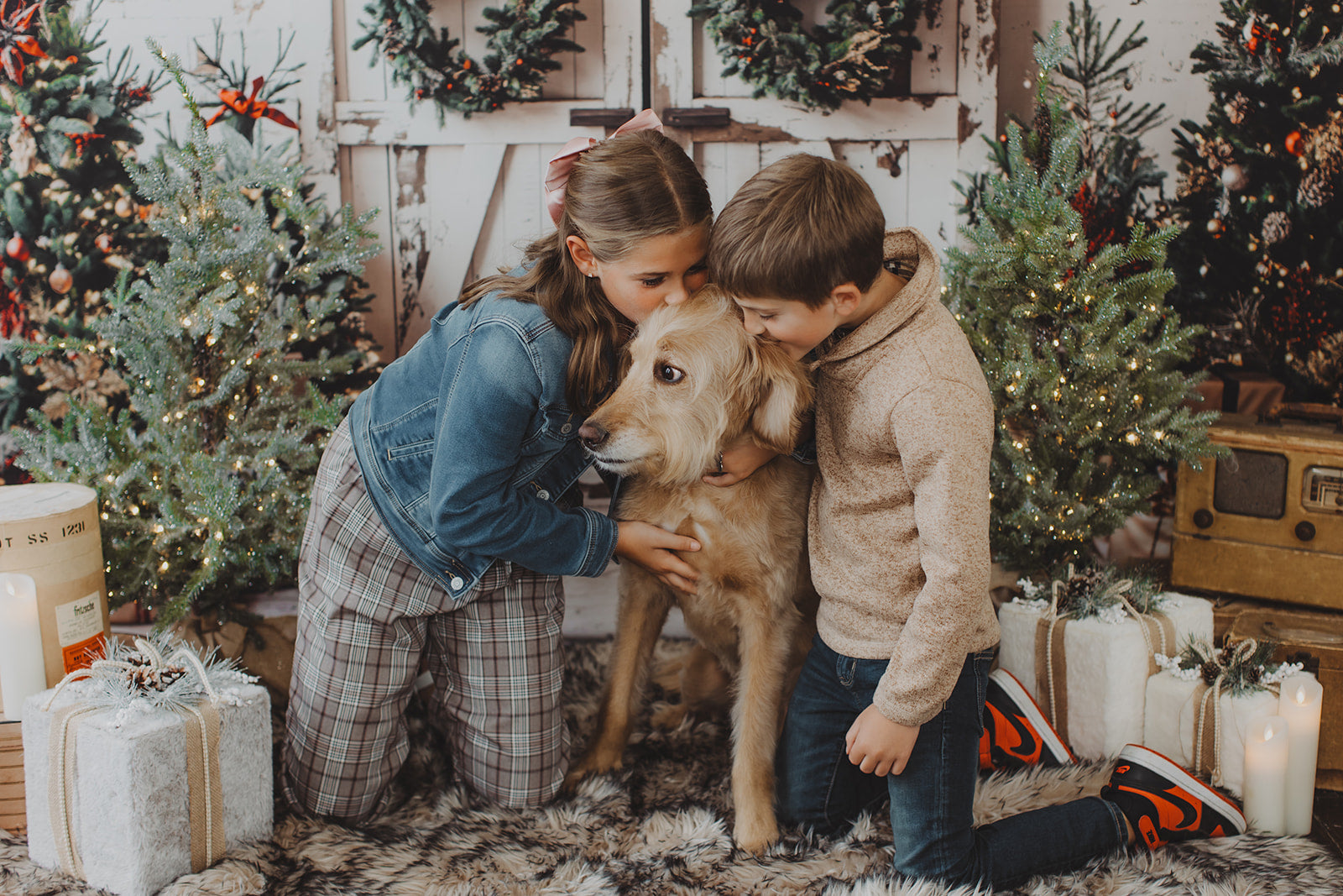 ⚡Blitzangebote #4-Kate Weihnachten Weiß Shabby Scheune Tür Hintergrund - Kate Backdrop.de