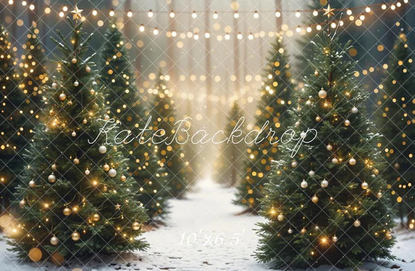 ⚡Blitzangebote --Kate Weihnachten im Freien Wald Hintergrund Entworfen von Emetselch - Kate Backdrop.de