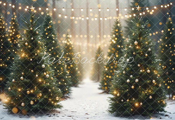 ⚡Blitzangebote --Kate Weihnachten im Freien Wald Hintergrund Entworfen von Emetselch - Kate Backdrop.de